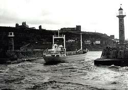 The Joker entering Whitby harbour